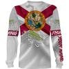 Bass Fishing Florida FL Flag Patriotic Customize Name Fishing Shirts Personalized All Over Printed Shirts For Men, Women And Kid NQS480