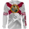 Snook Fishing Florida Flag Custom name All over print shirts - personalized fishing gift for men, women and kid - NQS493