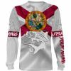 Tarpon Fishing Florida Flag Custom name All over print shirts - personalized fishing gift for men, women and kid - NQS494