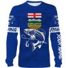 Rainbow Trout Fishing 3D Alberta Flag Customize name All over print shirts - personalized fishing gift for men and women and Kid - NQS509