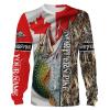 Northern Pike Fishing Canada Flag Custom name All over print shirts - personalized fishing gift for men, women and kid - NQS544