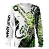 Fish On Green Muddy Camo Customize Name Fishing Shirts Personalized All Over Printed Shirt For Men, Women And Kid NQS553