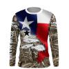 Texas Slam Texas Flag Fishing Redfish Puppy Drum, Speckled Trout, Flounder customize name long sleeves shirt  personalized gift for Fishing lovers - NQS675