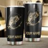Bass fishing Customize name Tumbler Cup Personalized Fishing mug gift for fisherman