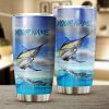 Blue Marlin fishing Customize name Tumbler Cup Personalized Fishing mug gift for fisherman