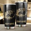 Largemouth Bass Fishing Customize name Tumbler Cup Personalized Fishing gift for fisherman