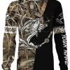 Personalized fishing tattoo full printing shirt and hoodie - black version