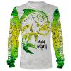 Mahi mahi fishing customize name all over print shirts Plus Size personalized gift NQS177