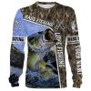 Personalized Bass Fishing Shirts, Love Fishing Camo 3D All Over Printed Shirts NQS210
