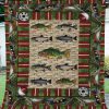 Gone Fishing Blanket Fishing Fly Fishing Rod Fleece Blanket