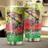 Rainbow Trout Fishing Skin Customize name Tumbler Cup Personalized Fishing gift for fisherman