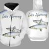 Lake herring fishing full printing
