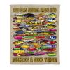 Never too much Fishing lure Funny Fishing Fleece Blanket  Birthday, Christmas, Halloween gift for Fishing lovers