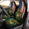 Crappie Fishing America Flag Custom 3D Printed Seat Cover, Perfect Car Accessories Set Of 2- Personalized Patriot Fishing Gift For Fishing Lovers – Iph1587
