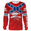 Inshore Slam Snook, Redfish,Trout fishing Confederate flag 3D All Over print shirts saltwater personalized fishing apparel for Adult and kid NQS533