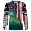 Lake Trout Fishing American Flag Customize name 3D All over print shirts – personalized Patriot fishing apparel gift for men, women and kid – IPH1656
