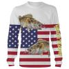 Walleye Fishing American Flag Patriot Customize name All over print shirts – personalized Patriotic 4th of July fishing shirt gift for Adult And Kid NQS460