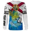 Mahi Mahi (Dorado) Fishing 3D Florida Flag Patriot Custom name All over print shirts – personalized fishing gift for men, women and kid – IPH1435