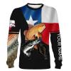 Redfish trout flounder Texas Slam fishing 3D All Over print shirts saltwater personalized fishing apparel for Adult and kid NQS390