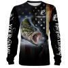 Bass Fishing Legend American Flag Patriot Customize name 4th of july All over print shirts – personalized fishing gift for adult and kid – IPH1235