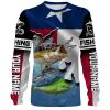 Yellowfin Tuna, Wahoo and Mahi Mahi (Dorado) Fishing 3D Texas Flag Customize name All over print shirts – personalized Patriotic 4th of July fishing shirt gift for men, women and kid – IPH1202