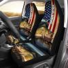 Walleye Fishing America Flag Custom 3D 3D Printed Seat Cover, Perfect Car Accessories – Personalized Patriot Fishing Gift For Fishing Lovers Set Of 2 – Iph1599