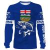 Rainbow Trout Fishing 3D Alberta Flag Customize name All over print shirts – personalized fishing gift for men and women and Kid – NQS509
