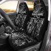 Grey muddy camo Custom Car Seat Covers, gray camo perfect car accessories – personalized Fishing, hunting gifts – IPHW902