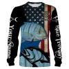 Blue Trevally Fishing scale 4th of July American Flag Custom name All over print shirts – personalized Patriotic gift for men, women and kid – IPH1401