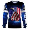 Crappie Fishing 3D American Flag Patriot Customize name All over print shirts – personalized fishing gift for men and women and Kid – NQS430