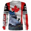 Blue Catfish Fishing 3D Canada Flag Patriot Custom name All over print shirts – personalized fishing gift for men and women – IPH1467