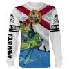 Mahi Mahi (Dorado) Fishing 3D Florida Flag Patriot Custom name All over print shirts – personalized fishing gift for men, women and kid – IPH1466