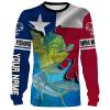 Mahi Mahi (Dorado) Fishing 3D Texas Flag Patriot Custom name All over print shirts – personalized fishing gift for men, women and kid – IPH1429