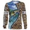 Largemouth Bass Fishing Fish Hunter camo Custom name All over print shirts – fishing gift for men, women and kid – IPH1328