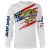 Musky (Muskie) Fishing American Flag Patriot Custom name All over print shirts – personalized 4th of July fishing gift for men, women and kid – IPH1420