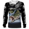 Bass Fishing Skull Custom name All over print shirts – fishing gift ideas for adult and kid – IPH1335