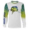 Mahi Mahi ( Dorado) fishing Customized Name 3D All Over print shirts saltwater personalized fishing apparel for Adult and kid NQS529