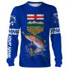 Rainbow Trout Fishing 3D Alberta Flag Customize name All over print shirts – personalized fishing gift for Adult and Kid – NQS522