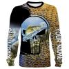 Walleye fishing Fish Reaper Walleye Scale 3D All Over print shirts personalized fishing apparel for Adult and kid NQS586