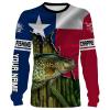 TX Crappie Fishing Texas Flag Patriot Custom name All over print shirts – personalized fishing for men, women and gift – IPH1391