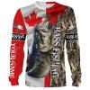 Bass Fishing Canada Flag Custom name All over print shirts – personalized fishing gift for men, women and kid – NQS541