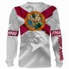 Snook Fishing Florida Flag Custom name All over print shirts – personalized fishing gift for men, women and kid – NQS493