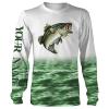 Largemouth Bass Fishing Water pattern Custom name All over print shirts – personalized fishing gift for men, women and kid – IPH1346