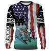 Chinook Salmon (King Salmon) Fishing 3D American Flag Patriot Customize name All over print shirts – personalized Patriotic 4th of July fishing shirt gift for men, women and kid – IPH1174