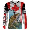 Smallmouth Bass Fishing 3D Canada Flag Patriot Custom name All over print shirts – personalized fishing gift for men and women – IPH1458