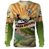 Largemouth Bass Fly fishing Custom name All over print shirts Personalized Fishing gift for men, women and kid – IPH1347