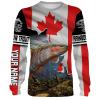 Rainbow Trout (Steelhead) Fishing 3D Canada Flag Patriot Custom name All over print shirts – personalized fishing gift for men and women – IPH1424