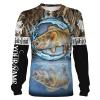 Walleye Fishing Camo Custom name All over print shirts – personalized fishing gift for men, women and kid – IPH1389