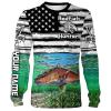 Redfish Puppy Drum Fishing American Flag 4th of July Custom name All over print shirts – personalized Patriot fishing gift for men, women and kid – IPH1409