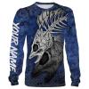 Walleye Fishing Skull Camo Customize name 3D All over print shirts – personalized fishing apparel gift for men, women and kid – IPH1578
